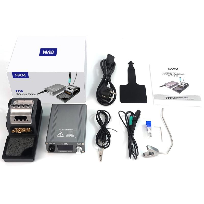 WOZNIAK GVM T210 T245 T115 T12 Digital Display Soldering Station With C210 C245 C115 Tip For Mobile Phones Repair Welding Tools