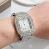 L77 Watch For Men Fashion Luxury Gold Square Diamond Full Sky Star Male's Clock Watches Steel Band Quartz Wristwatch