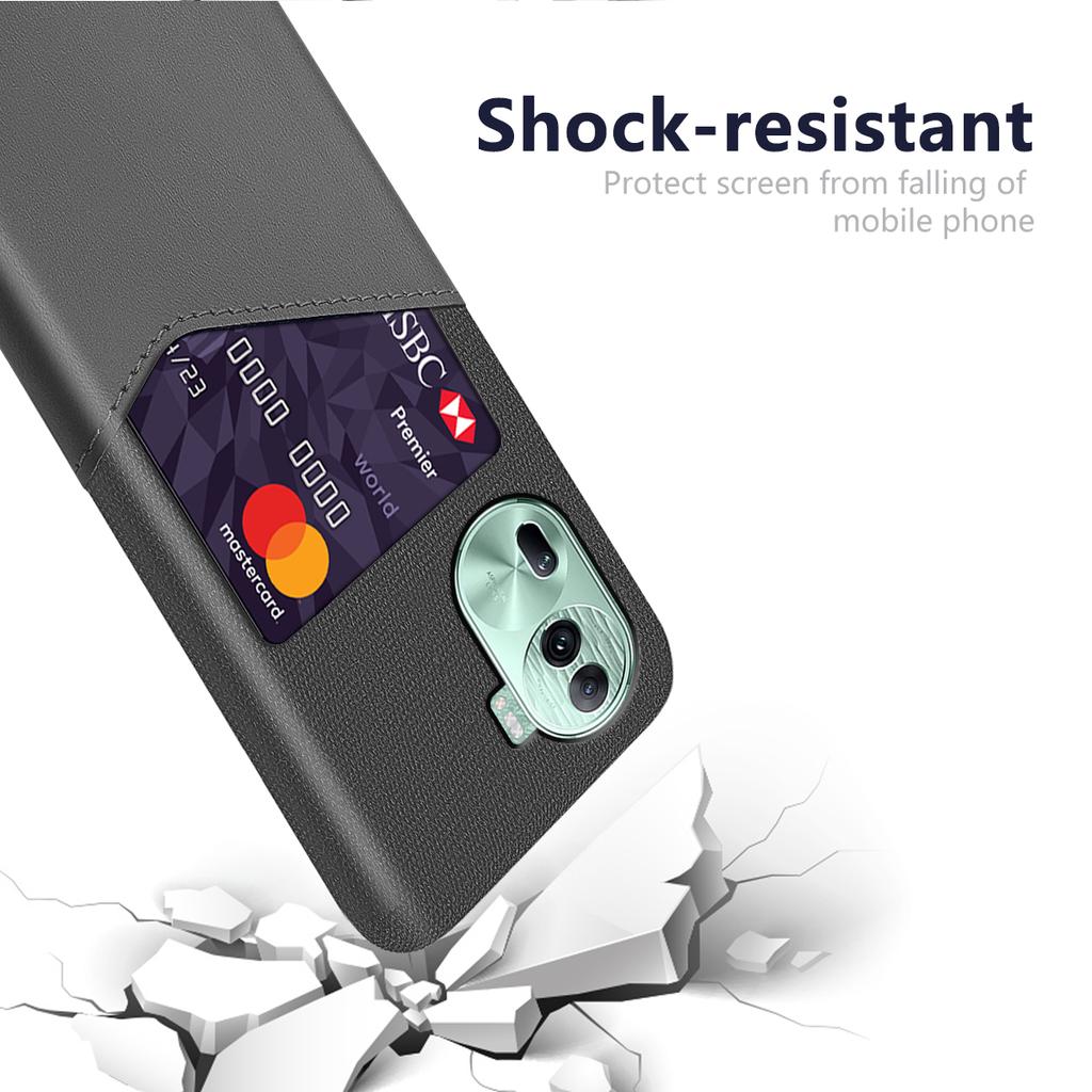 For Oppo Reno11 Pro 5G (Global)/Reno11 (China) 5G Phone Case Cloth Texture Protective Cover Card Holder