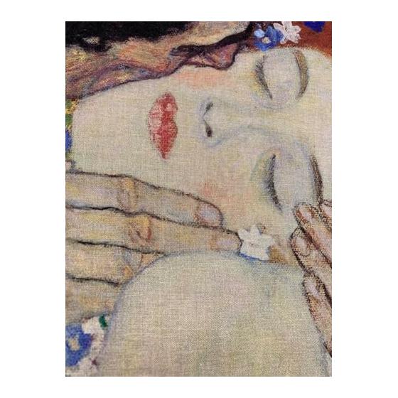 Ukiyo-e Tenugui Towel - Gustav Klimt The Kiss - 100% Cotton - Premium Japanese Tenugui Fabric (Tokuoka) for Vivid Patterns