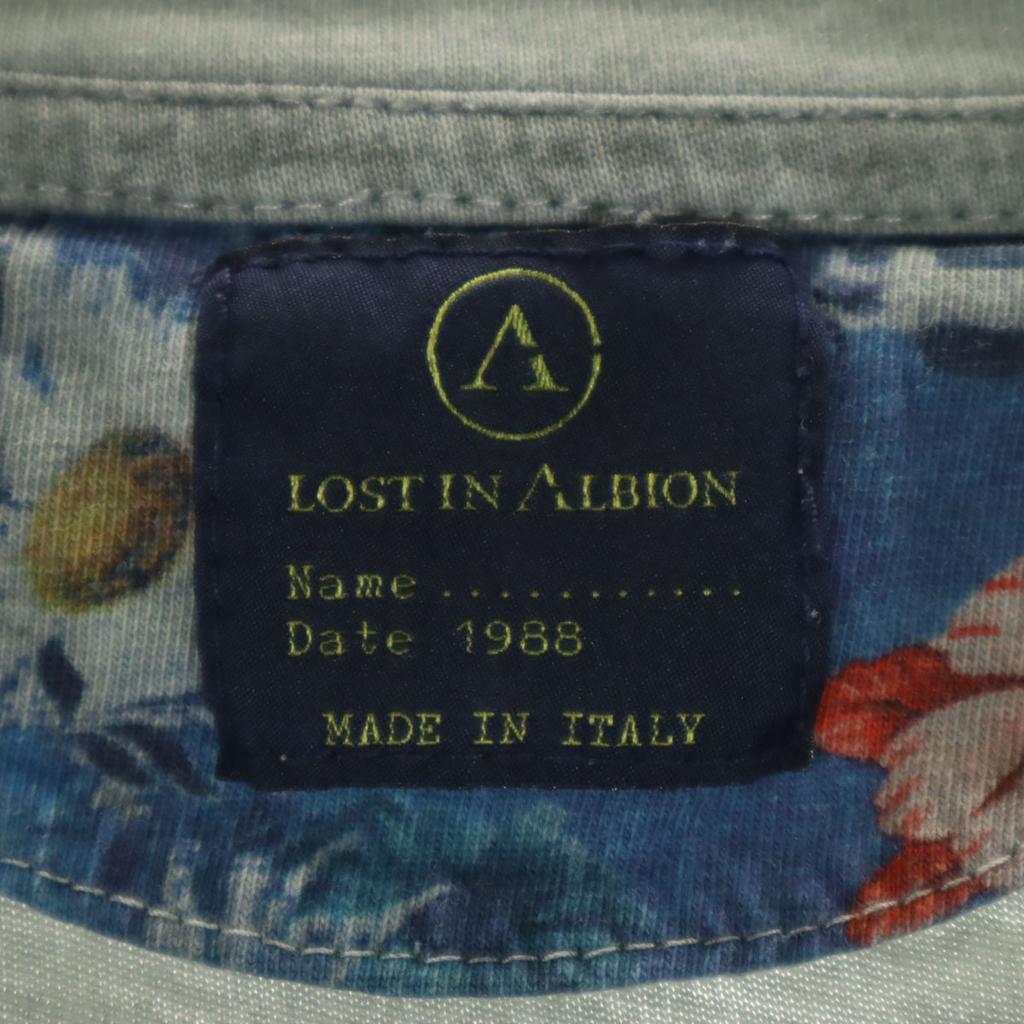 LOST IN ALBION Made In Italy Flower Embroidery Short Sleeve T-shirt M Men's Used