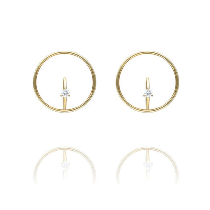 DU T`Ai PONT Cross Line Earrings