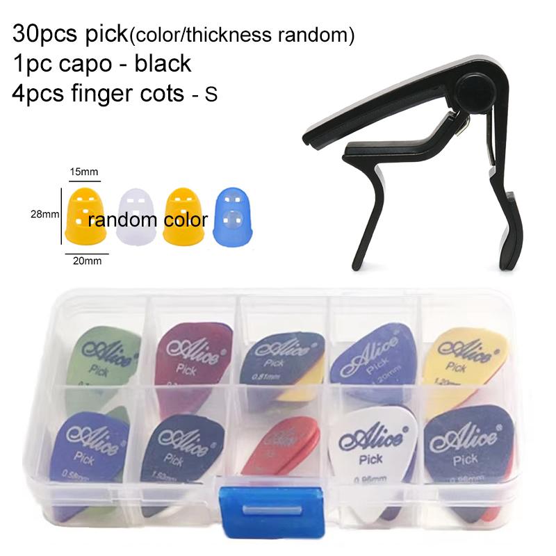 Guitar Pick Finger Protector Capo Metal Universal Multifunction Capo Guitar Accessory for Acoustic Electric/Bass/Ukulele TMZ