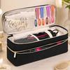 Double-Layer Hair Styling Tools Organizer 2-In-1 Curling Iron Storage Bag Salon Use