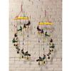 Colored Bell Wind Chime, Door/Wall Hanging Decorative Showpiece/ Home Furnishing/Diwali Gift/Corporate Gift (Pack of 2, Peacock)