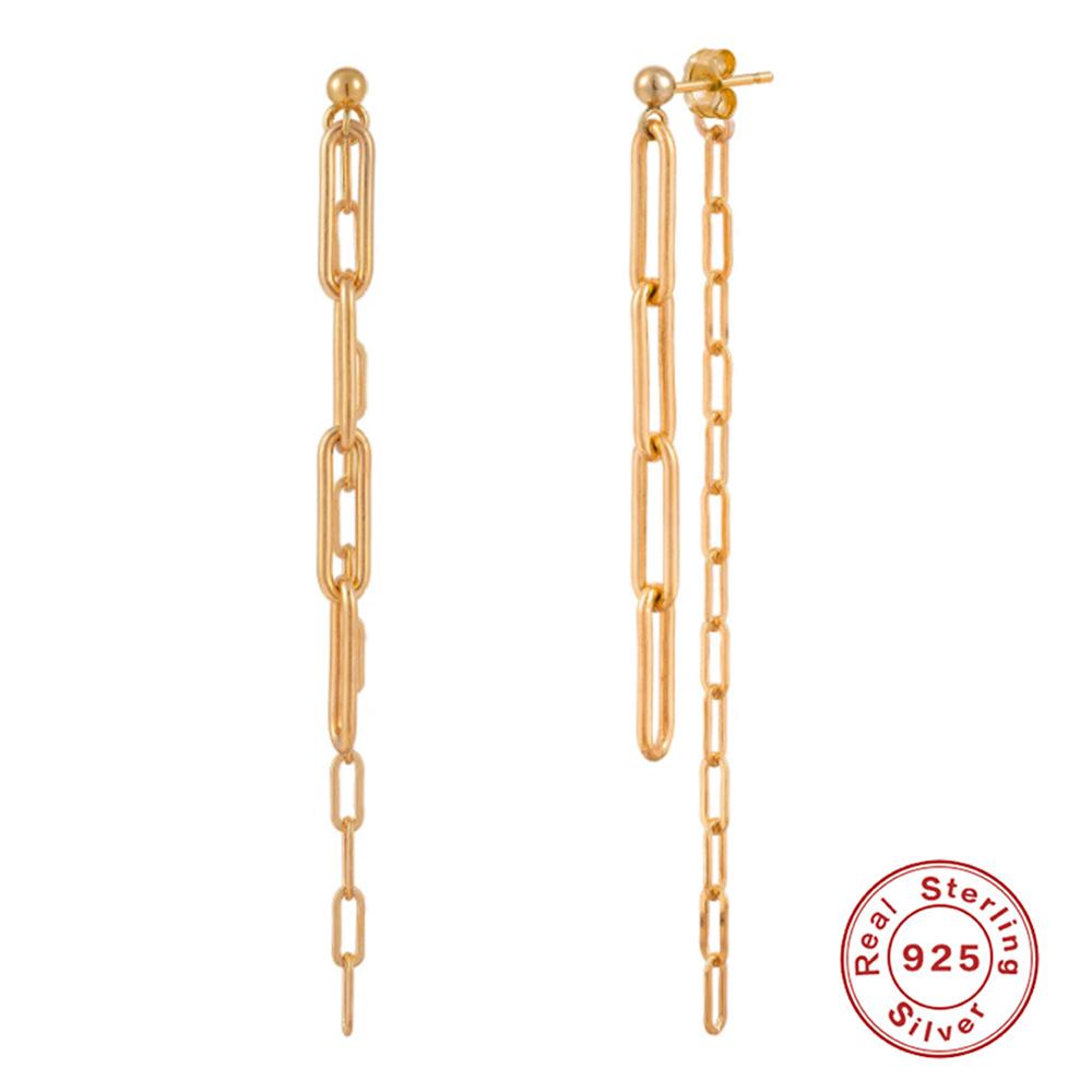 S925 Sterling Silver Tassel Diamond Mini Triangle Earrings Paper Clip Earrings Earrings Earrings Temperament Earrings Women