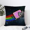 Funny Rainbow Cat Pillow Gift Home Office Decoration Pillow Bedroom Sofa Car Cushion CoverPillow Case