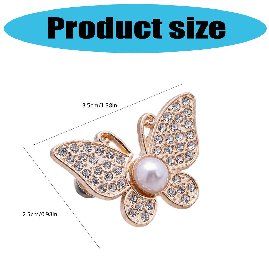 Pack Of 3 Adjustable Butterfly Waist Buckles Metal Jeans Waistband Tightener For Women NonSewing Waist Extender