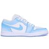 Jordan Air Jordan 1 Abrasion Resistant Breathable Low Top Vintage Basketball Shoes Unisex White Blue DC0774-105(Team1083-)