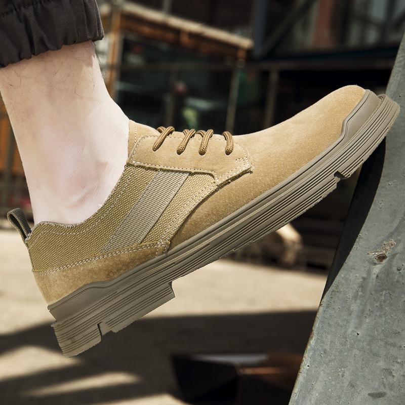 Mens Shoes Suede Leather Oxfords Shoes Men Casual Gents Flats Male Business Sneakers High Quality Comfortable Lace-Up Footwear