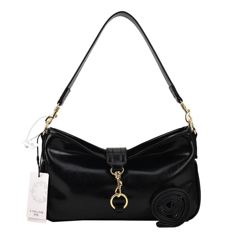 Women Soft Leather Shoulder Bags Autumn Winter New High Quality Commuter Underarm Bag Versatile Female Crossbody Messenger Bag