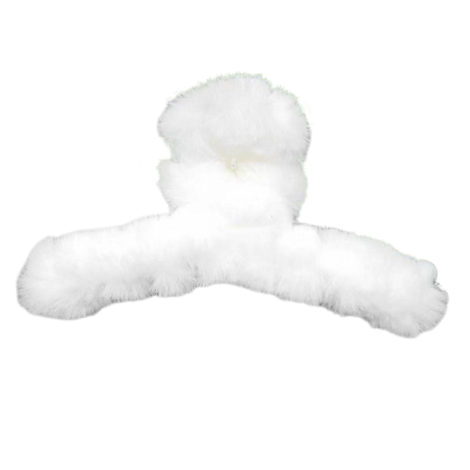 

Plush Hair Catchs Hair Barrettes for Thick Hair Furs Hair Claw Clips Cute Hair Barrette Jaw Clamp for Women Accessory