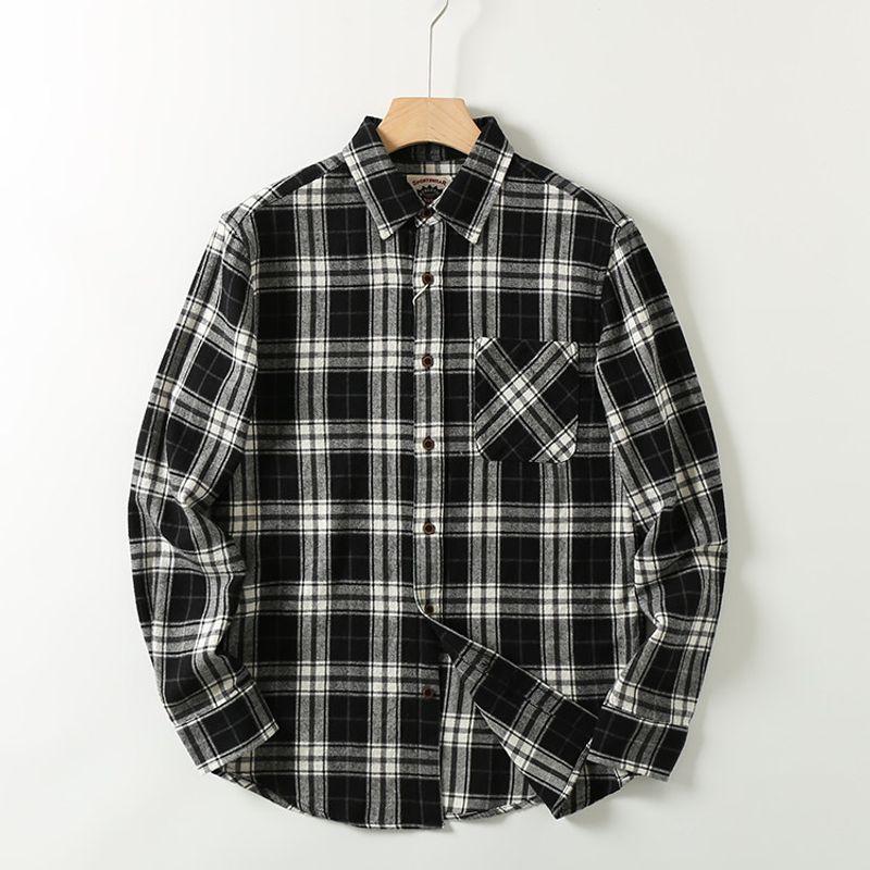 Factory Leftover Stock Classic Plaid Casual Long-Sleeve Shirt
