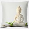 45X45Cm Buddha Zen Stone Buddhist Flower Pillow Case Home Office Decoration Throw Pillow Case Bedroom Sofa Cushion Cover
