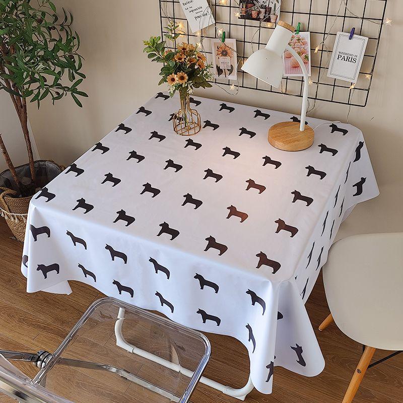 Tablecloth Waterproof, Oil-Proof And Scald-Resistant, Disposable Pvc High-End Sense Light Luxury Simple Table Cloth Coffee Table Cushion