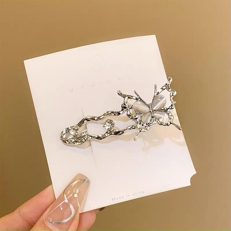 

AWAYTR Опаловая заколка-бабочка из сплава, заколки для волос, головной убор на День святого Валентина, аксессуары для волос для девочек, фестивальный подарок