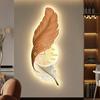 Wall Clock Large Luxury Art Clocks Decor Picture Silent Living Room Wall Feather Decoration Watch Renoj De Pare Home DecorP4M5U3