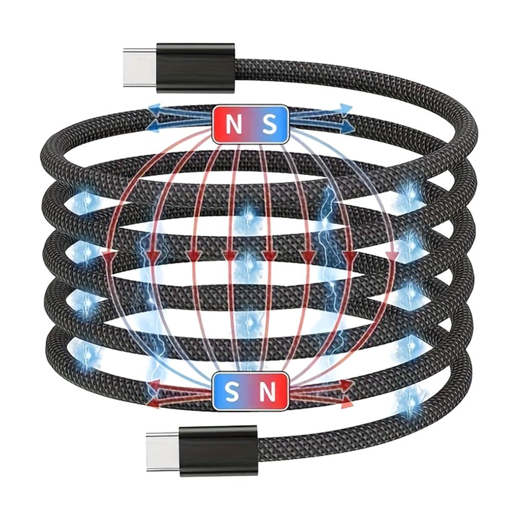 Flexible Braided USB C Cable 60W Fast Charge 1Meter Type C To C Cord Power Delivery for Multiple Devices