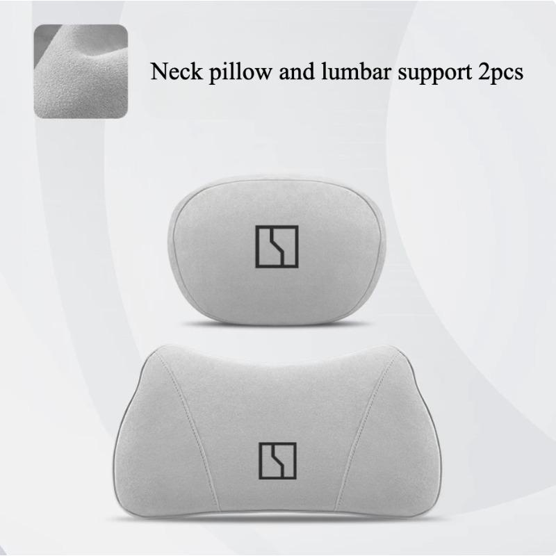 For Zeekr 7X 001 009 7GT 9X Original Style Suede Car Headrest Neck Support Pillow Lumbar Back Cushion Auto Interior Accessories