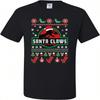 Jurasic Santa Claws Ugly Christmas T-Shirts
