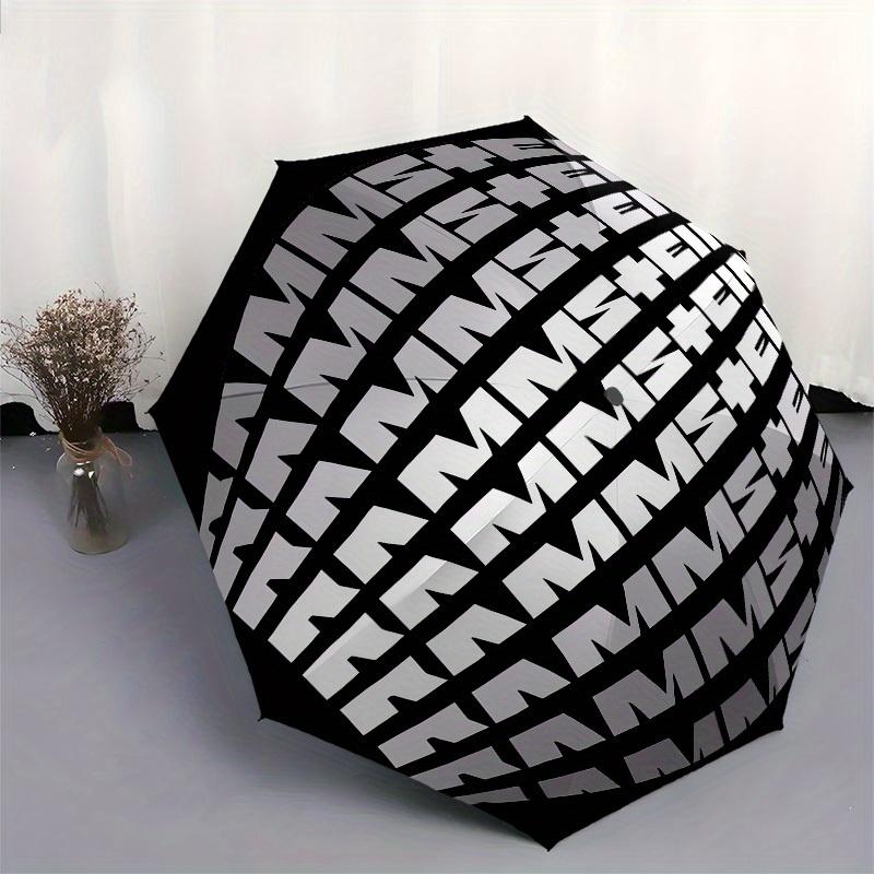 1pc Rammstein Band Logo Umbrella with Plastic Handle,Suitable for All Seasons Home Travel Outdoor UmbrellaM925