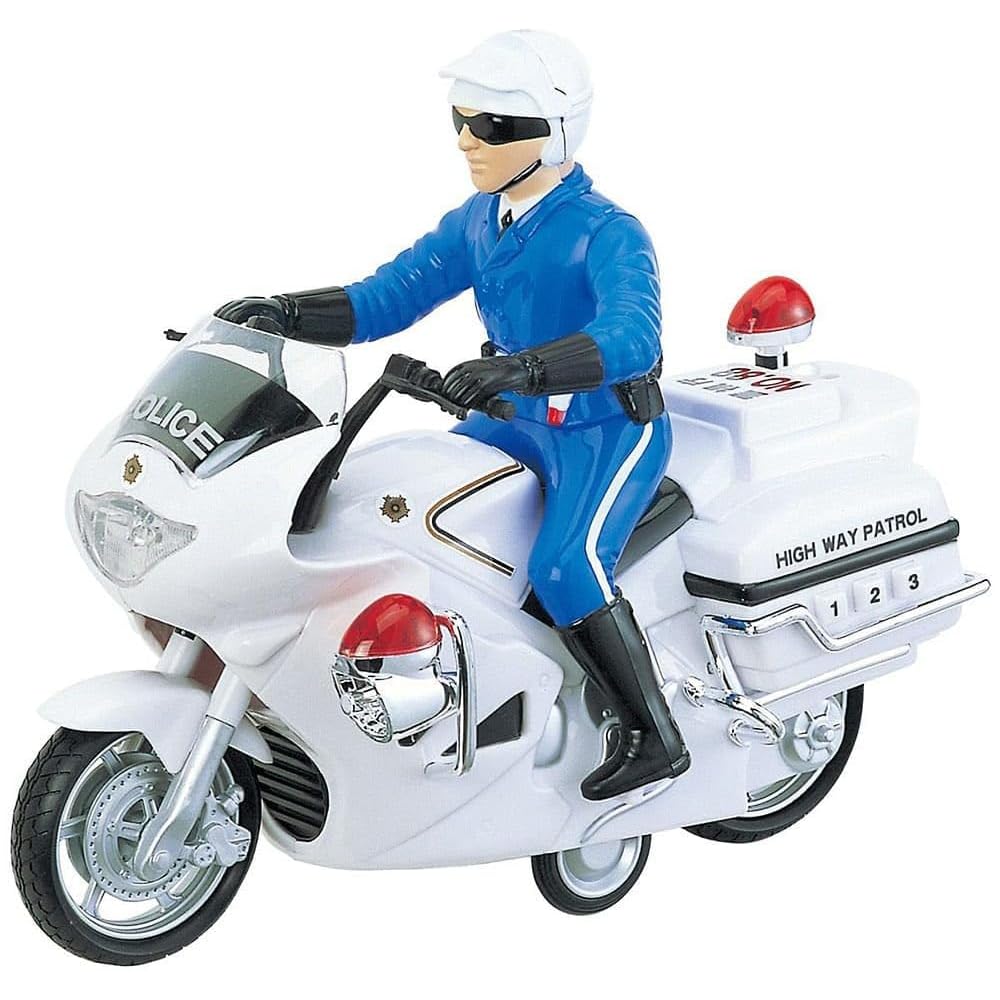 

Toyco Sound & Friction Police Motorcycle Toy with Sound Effects and Realistic Design