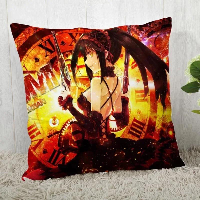 DATE A LIVE Pillow Cover Customize Pillow Case Modern Home Decorative Pillowcase For Living Room 45X45cm A19.12.13