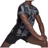 adidas Own The Run T-Shirt Camouflage-Print Schnelltrocknendes Trainings-Lauf-Kurzarm-T-Shirt Herren Oberteile Grau GK8161