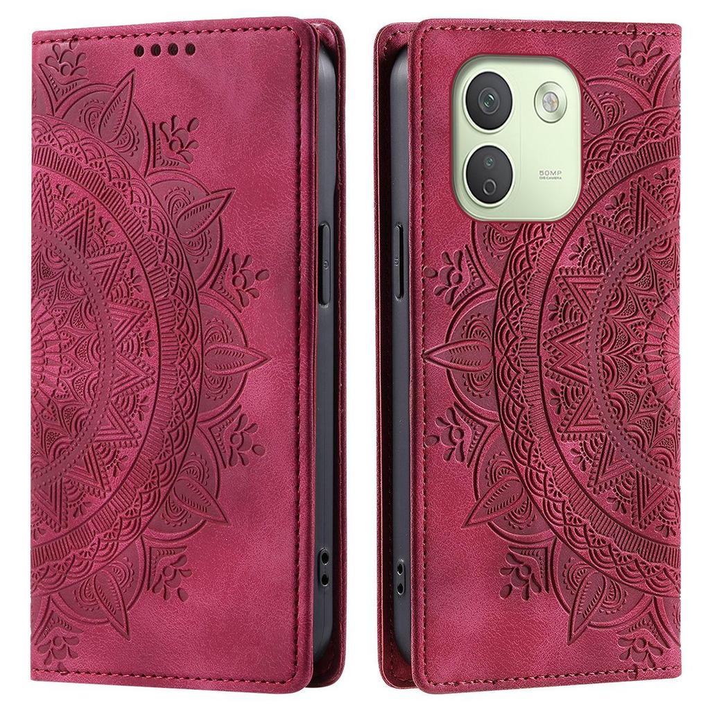 for Xiaomi Redmi Note 17 Pro Max 5G Mandala Embossed PU Leather Flip Wallet Case Magnetic Closure Cover