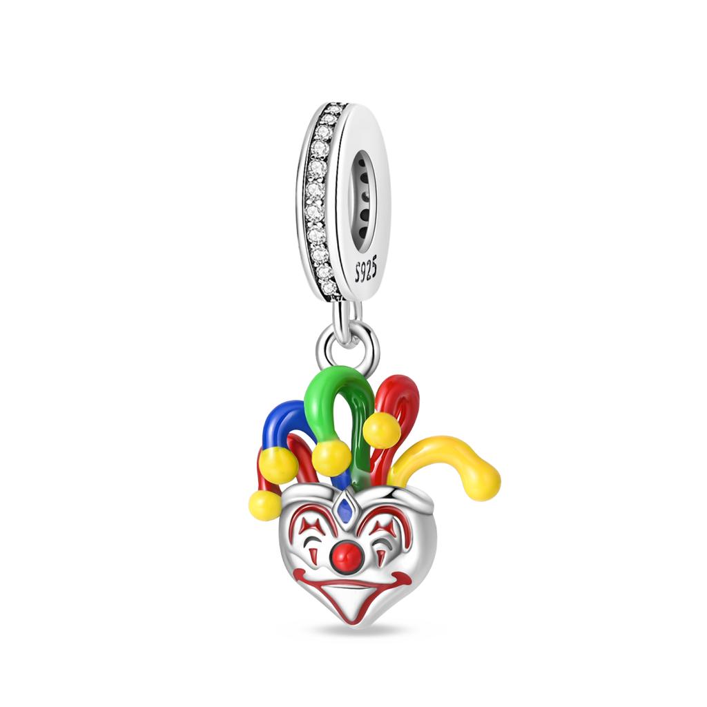 925 Silver Gothic Horror Cartoon Clown Series Beads Pendant Charm Fit Original Charm Bracelets Women DIY Jewelry Gift