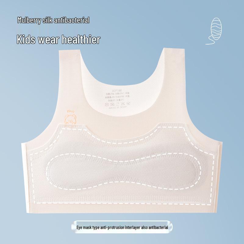 Girls' Summer Thin Style Training Bra for Puberty, Ages 12+