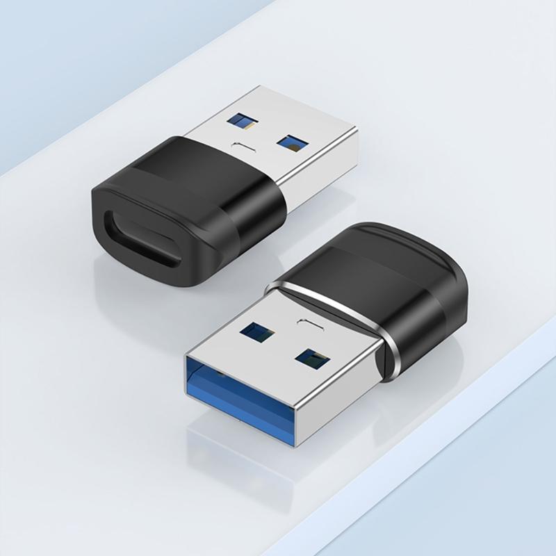 Type C Female to USB3.0 Male Adapter USB A to C Adapter Supports 10Gbps Data Speed Quick Charging for Phones Tablets