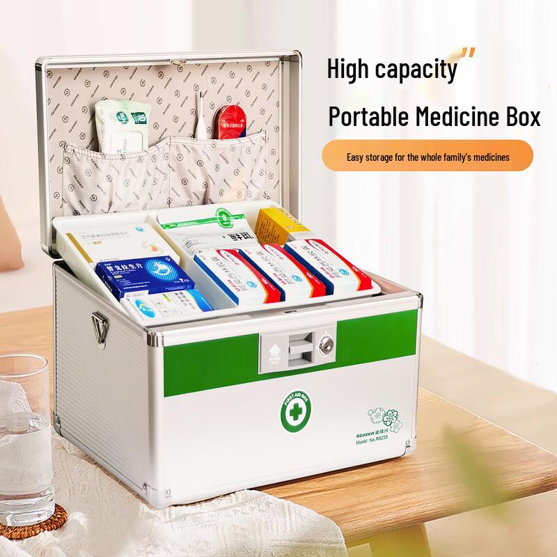 

12-inch Multi-functional Aluminum Alloy First Aid Storage Box