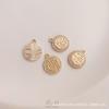 14K Gold-Filled Zirconia Fu Character Pendant for Necklace, Bracelet, Earring, or Charm