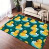 Cartoon Rubber Duck Floor Mat Flannel Rugs Soft Winter Warmth Floor Mat Thickened Non-Slip for Living Room Home Door Mat