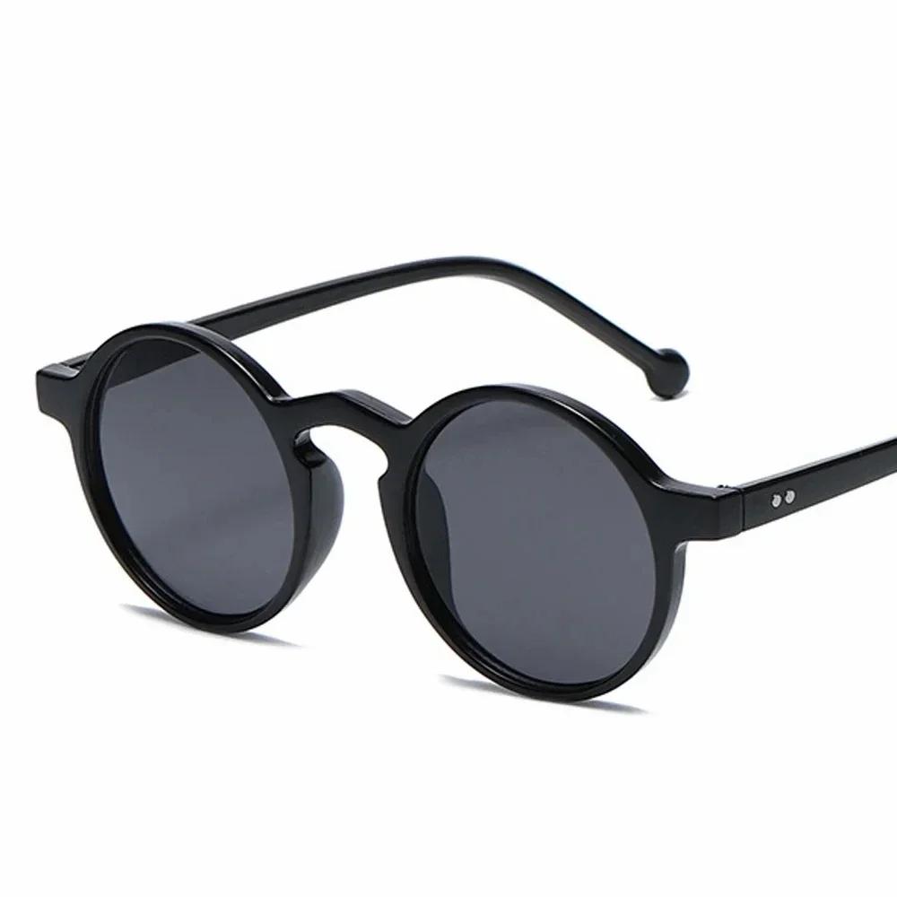 

Designer Small Round Sunglasses for Men and Women Vintage Fashion Eyewear Black Yellow Sun Glasses UV400 As Picture