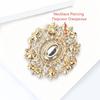 Elegant Rhinestones Imperial Court Brooches for Women Unisex Glass Pin Event Party New Year Gifts Decoration Clothes Accessories