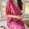 2026 Women's Lyocell Cotton Nightgown - Summer Short Sleeve, Outdoor & Homewear, New Chinese Style, Plus Size