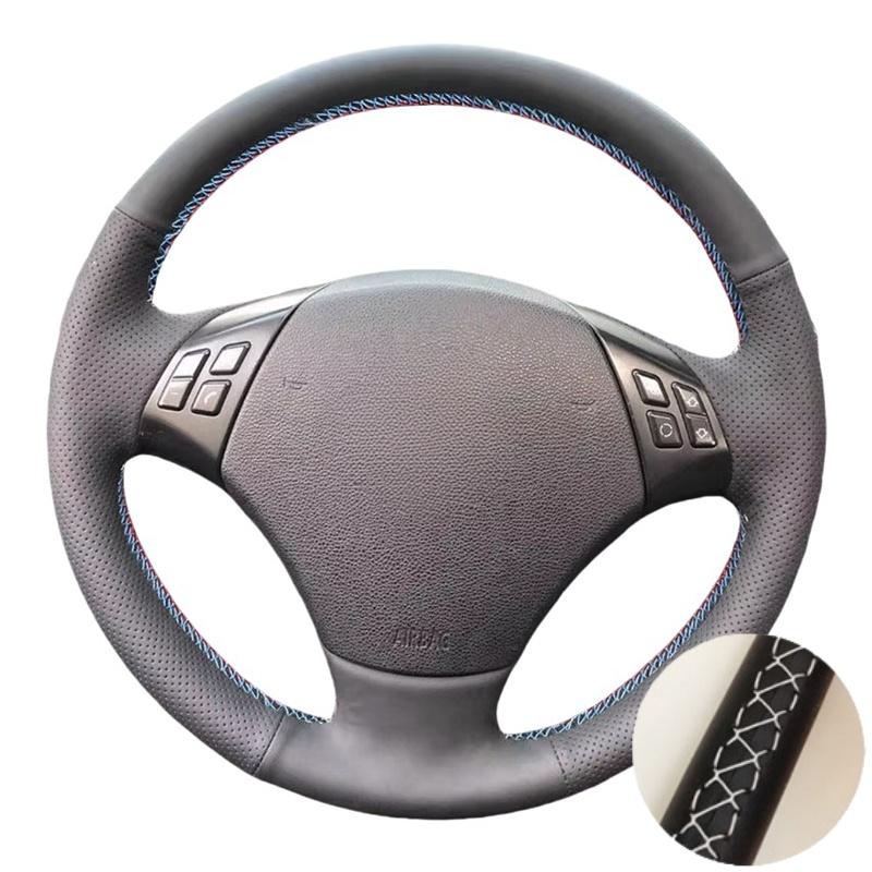 For BMW 3 Series E90 E91 2005-2011 X1 E84 2010-2013 Perforated Leather Hand-stitched Car Steering Wheel Cover Protective Trim