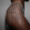 Drop Shipping Crystal Cami Belly Waist Chain Metallic Fringe Skirt Rhinestone Encrusted Dangle Belly Chain