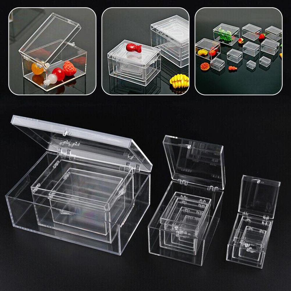 Transparent Storage Case Many Sizes Plastic PC Desktop Storage Boxes Rectangular Insect Specimen Jewelry Display Storage Boxes