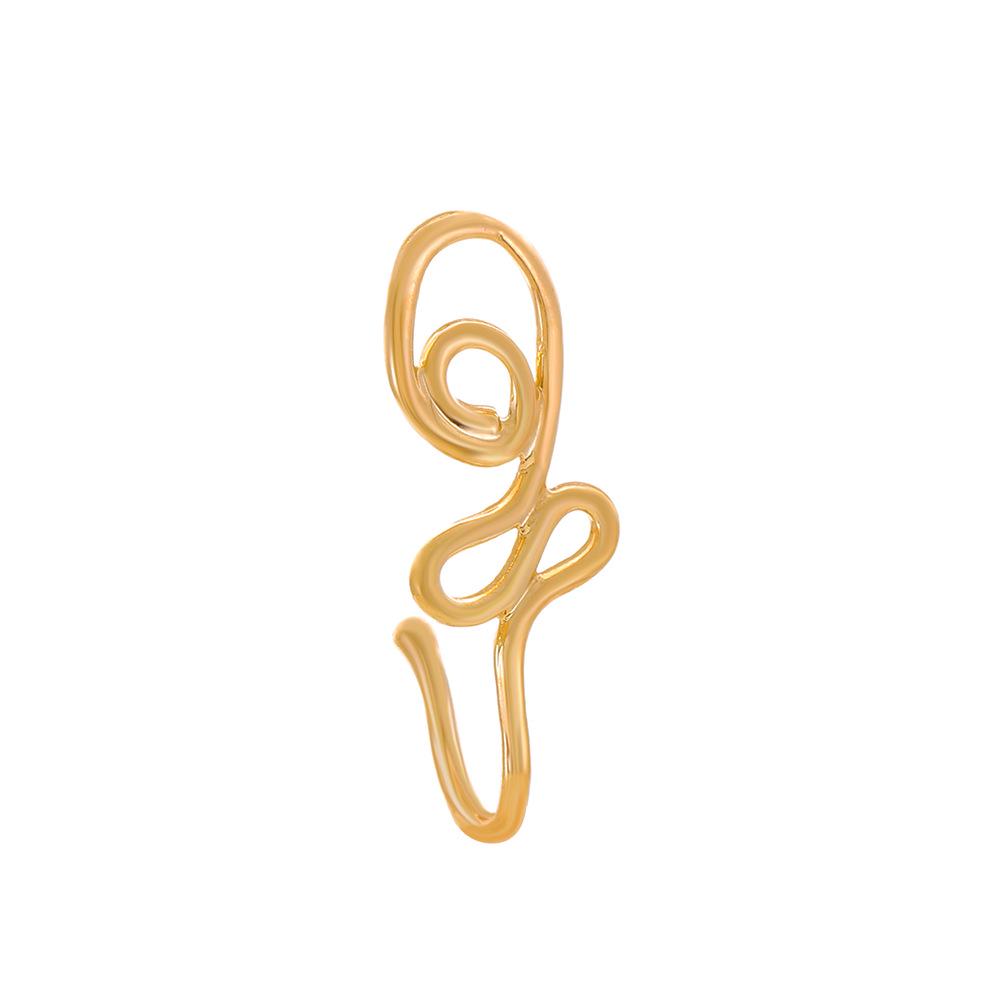 Creative U-Shaped Non-Piercing Nose Clip: Butterfly & Snake Design