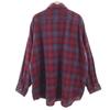 70s Vintage Wool Blend Check Pattern Long sleeve Wool shirt XL Red Men's Used