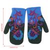 Winter Thermal Warm Cold Weather Full Finger Gloves Women Floral Embroidery Windproof Skiing Riding Breathable Mittens