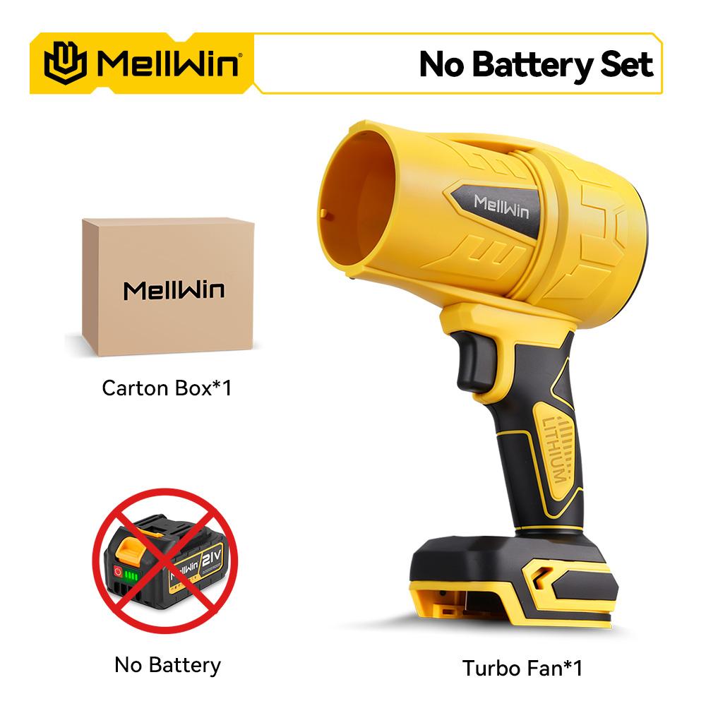 MELLWIN Brushless Electric Turbo Fan Blowers Jet Violent Handheld Leaf Blower Dust Blowing for Makita 18V Battery Pins