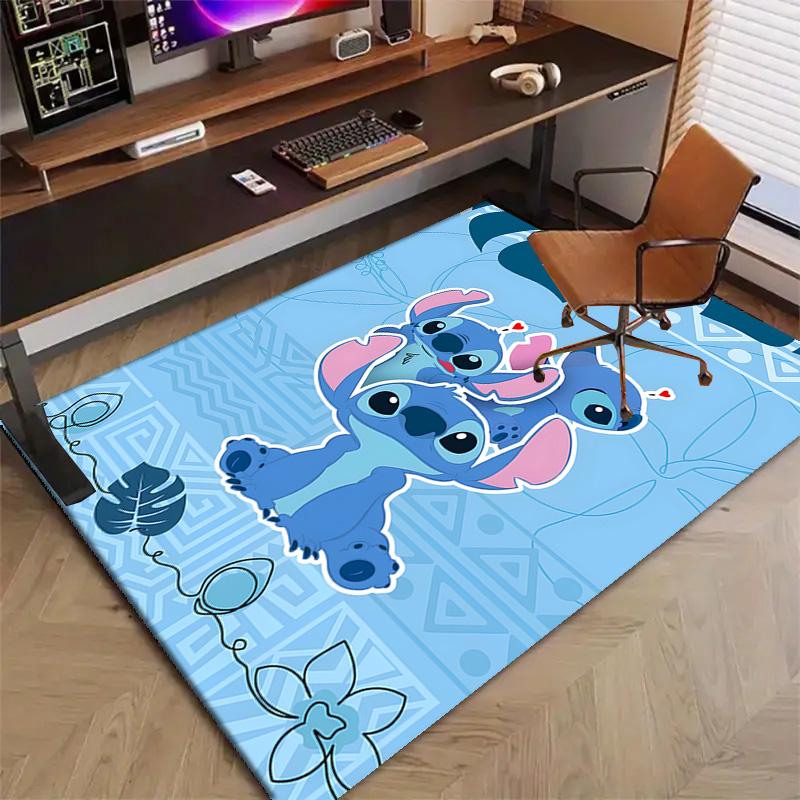 1pc S-Stitch Design Printed Area Rug Carpet for Bedroom Living Room Home Decor Rugs Mat Non Slip Mat Rug for Bedside