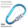 Anti-theft Cartoon Cow Combination Lock - Portable Motorcycle & Mountain Bike Helmet Retractable Steel Wire Lock