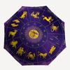 Zodiac Horoscope Astrology Wheel Decor Umbrella, Portable 3-Fold Compact Umbrella for Men & Women R127
