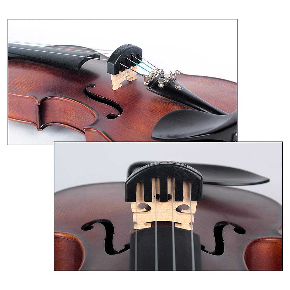 YFFSFDC Sordină Vioară Cauciuc SORDINĂ VIOARĂ Pentru Exersat Noaptea 4/4 Ușoară, Compactă, Portabilă,