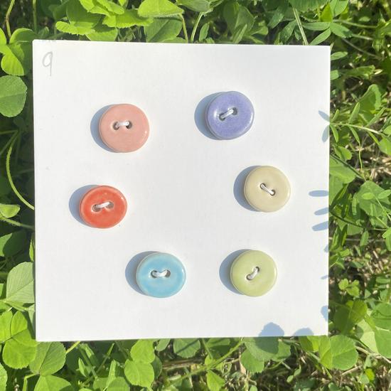 Rainbow Ceramic Button Fasteners for DIY Knitting & Doll Clothes (12/15mm)